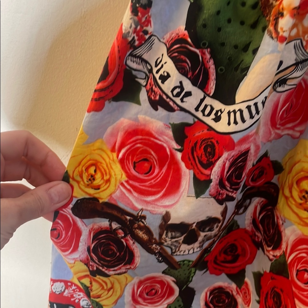 Hell Bunny Black and Red Mini Dress with A-Line Silhouette - Picture 4 of 6